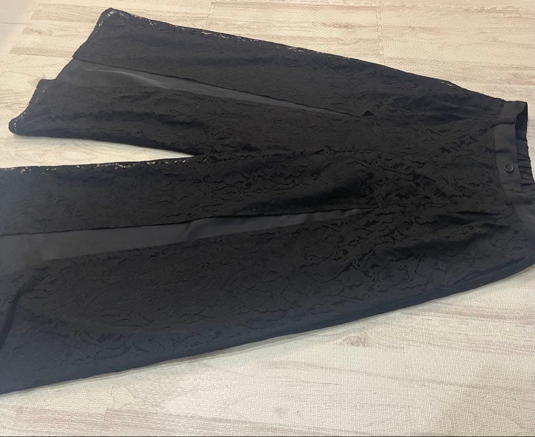 極美品✨大人気 HARE レース レイヤード パンツ フリーサイズ　ブラック