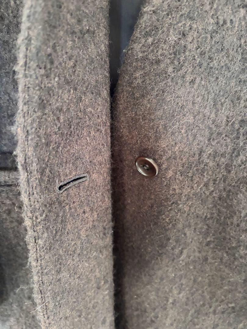 Shaggy Big ジャケットノーカラー　38 ブラウン　plageプラージュ