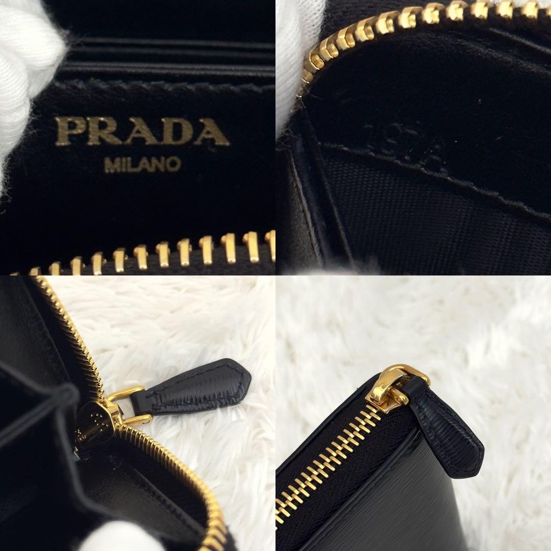 極美品✨PRADA プラダ ヴィッテロムーヴ ラウンドファスナー 財布 小銭入れ