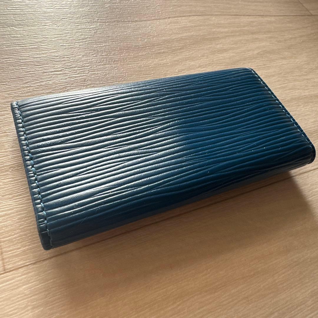 Louis Vuitton エピレザー キーケース 青　ブルー　メンズ