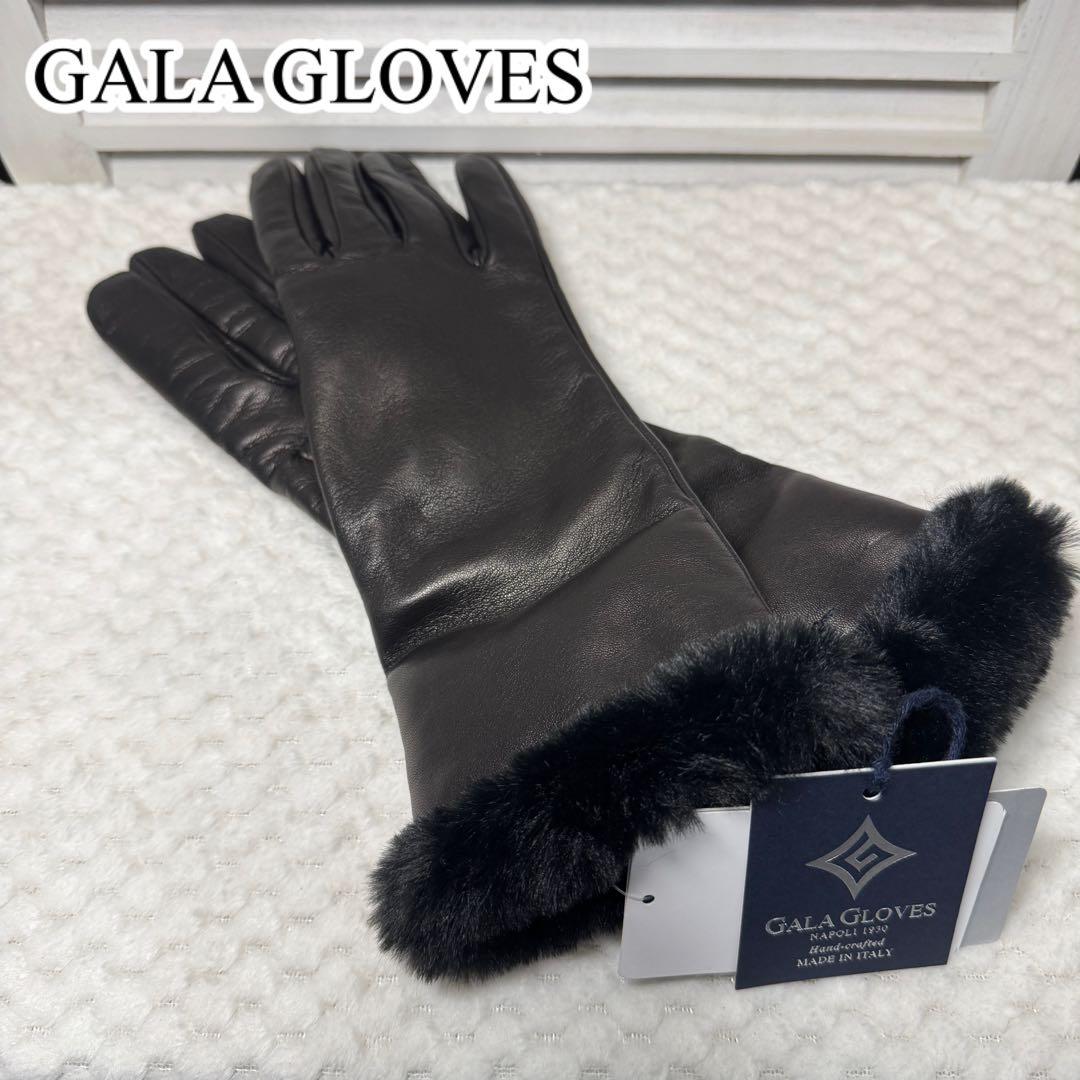 新品 GALA GLOVES ガラグローブ 羊革 カシミヤ 100% ブラック