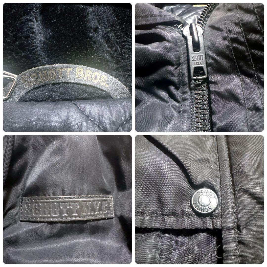 ジャケット・アウター schott flight jacket n-3b y2k real fur