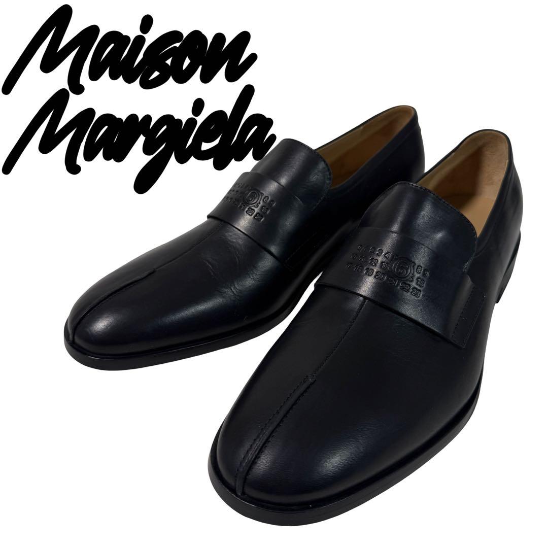 【定価14.6万】MM6 マルジェラ タビ モカシン シューズ ブラックEU45