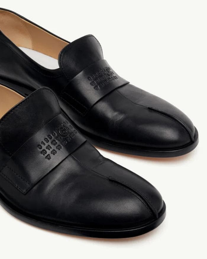 【定価14.6万】MM6 マルジェラ タビ モカシン シューズ ブラックEU45