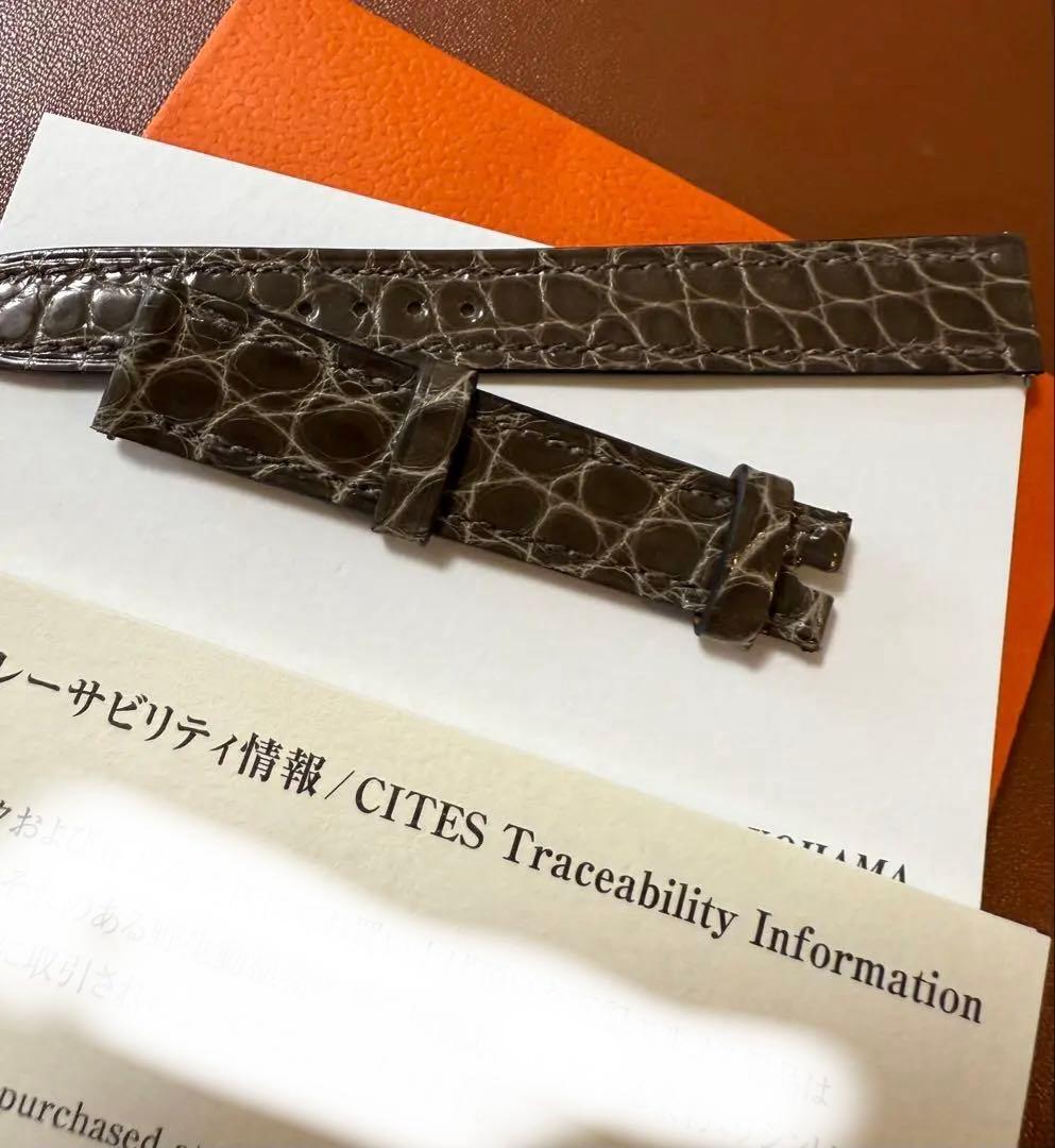 【新品・未使用】エルメス時計ベルト　アリゲーター　希少入手困難