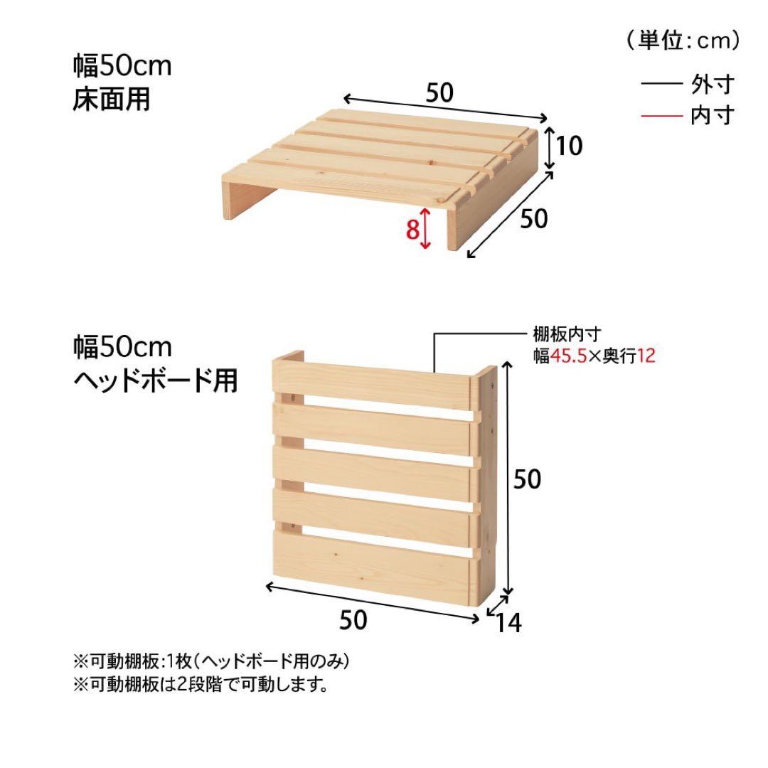木製パレット風すのこベッド(ダブルベットサイズ)