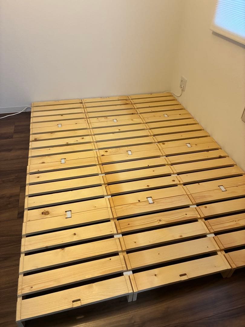 木製パレット風すのこベッド(ダブルベットサイズ)