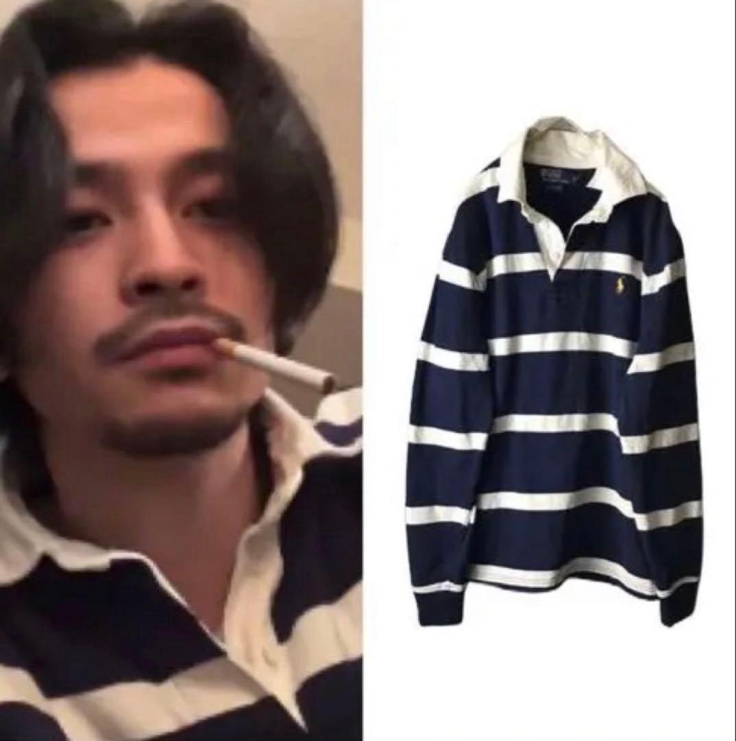 美品　 ラルフローレン　ストライプポロシャツ　常田大希着用