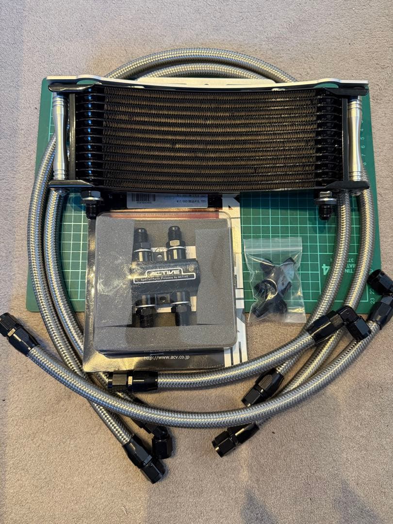 アクティブ　CBX400F ラウンドオイルクーラー　サイド廻し　アールズ