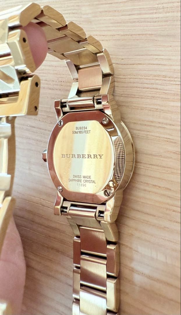 BURBERRY バーバリー 腕時計 ゴールド チェック柄 クォーツ 不動 美品