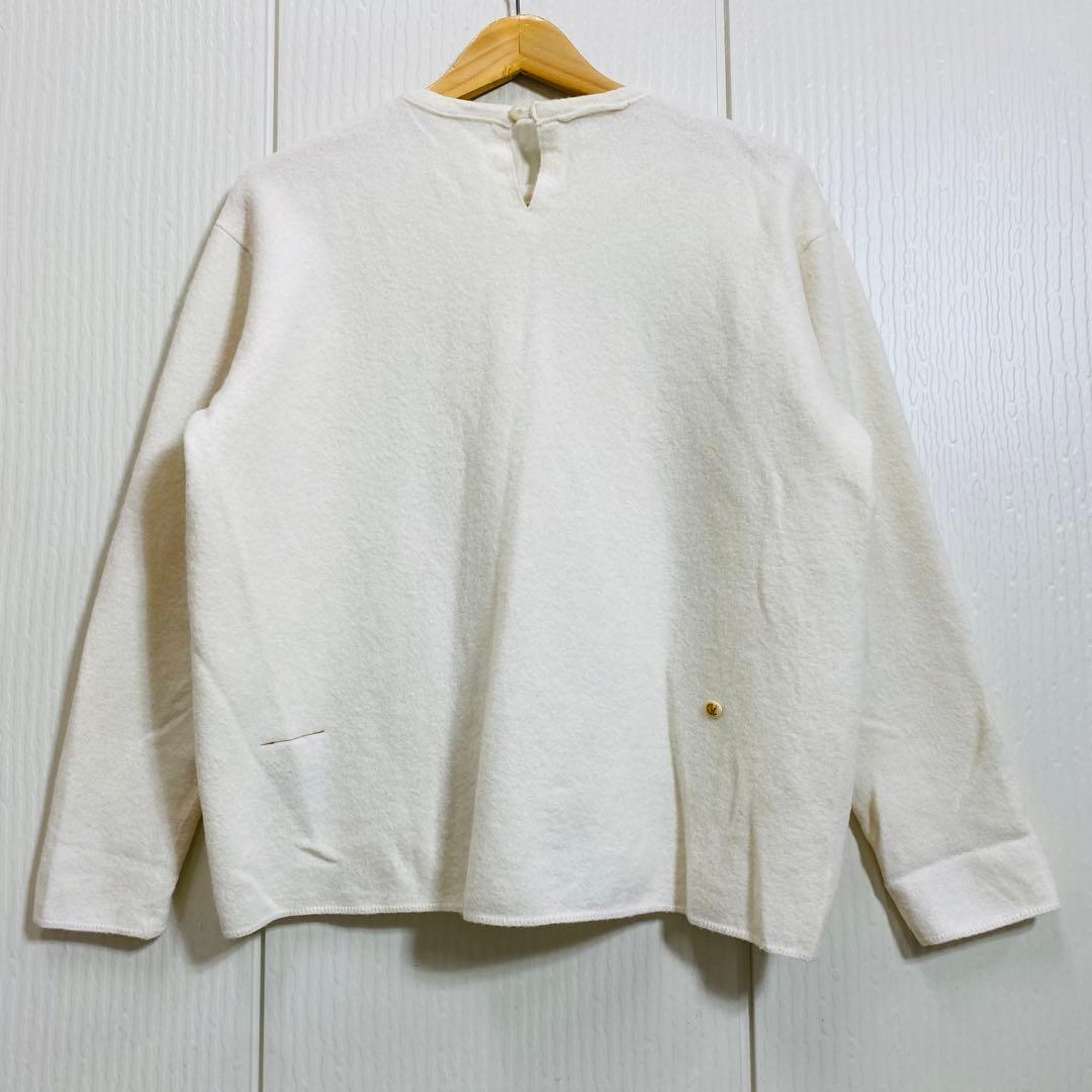 45rpm 45R フロート縮絨deレースTシャツ ウール 長袖 トップス