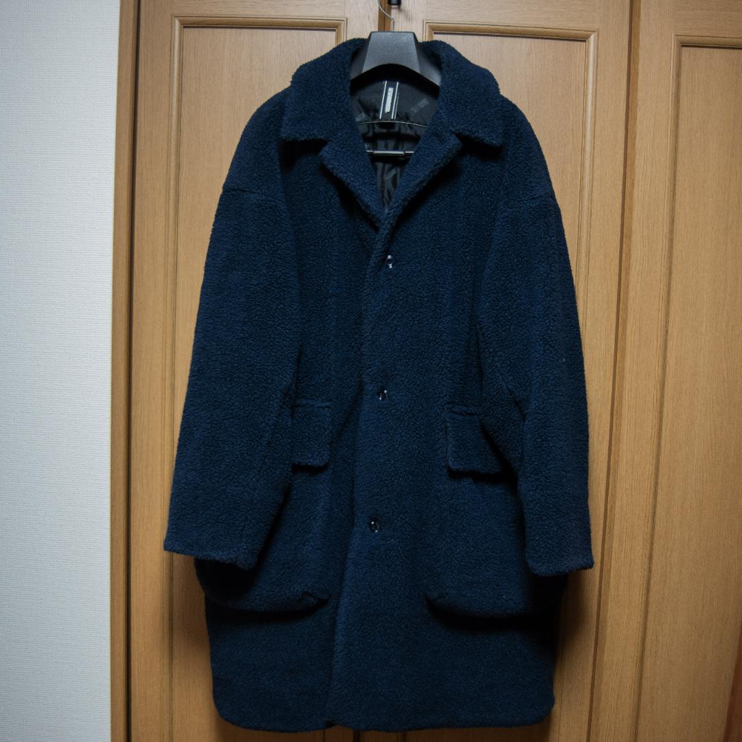 【未使用】NEIGHBORHOOD ボア チェスターコート ネイビー