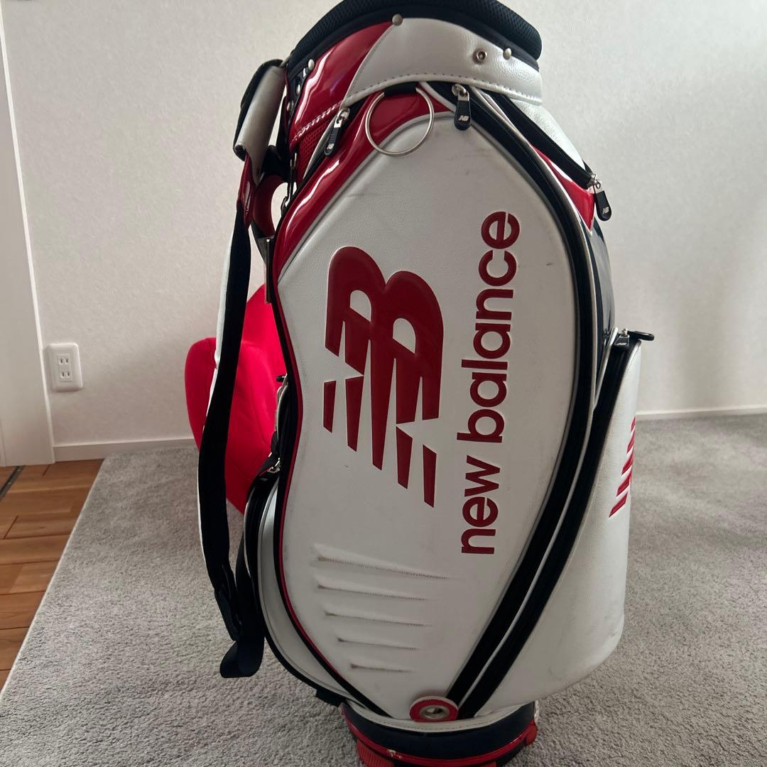 new balance ゴルフキャディバッグ 白/赤