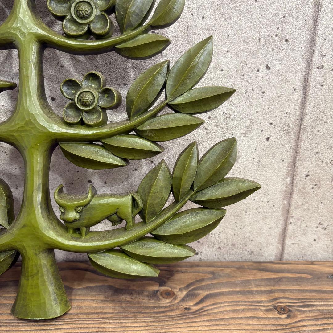 1970s SYROCO USA製 ヴィンテージ壁飾り 鳥と木