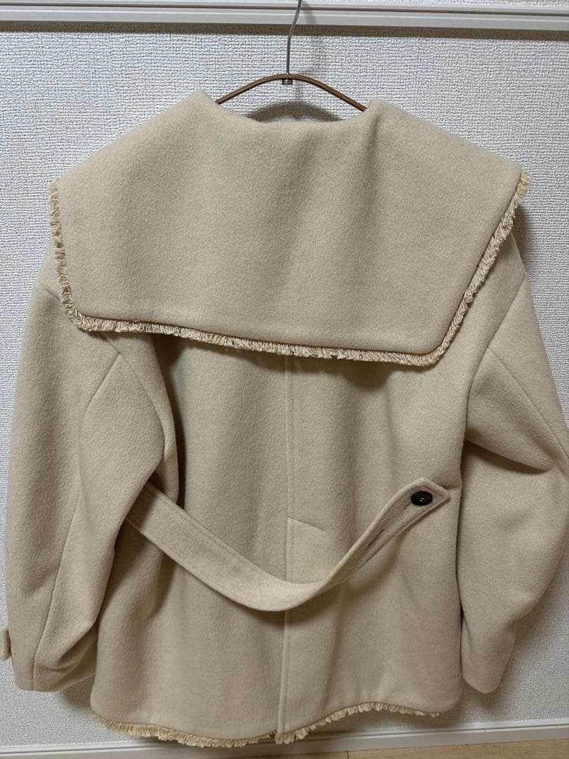 ジャケット・アウター eaphi BIG COLLAR HALF JACKET