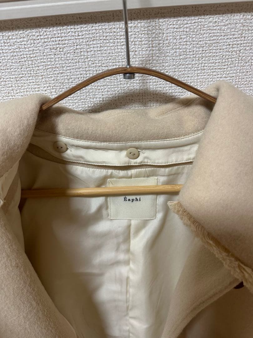 ジャケット・アウター eaphi BIG COLLAR HALF JACKET