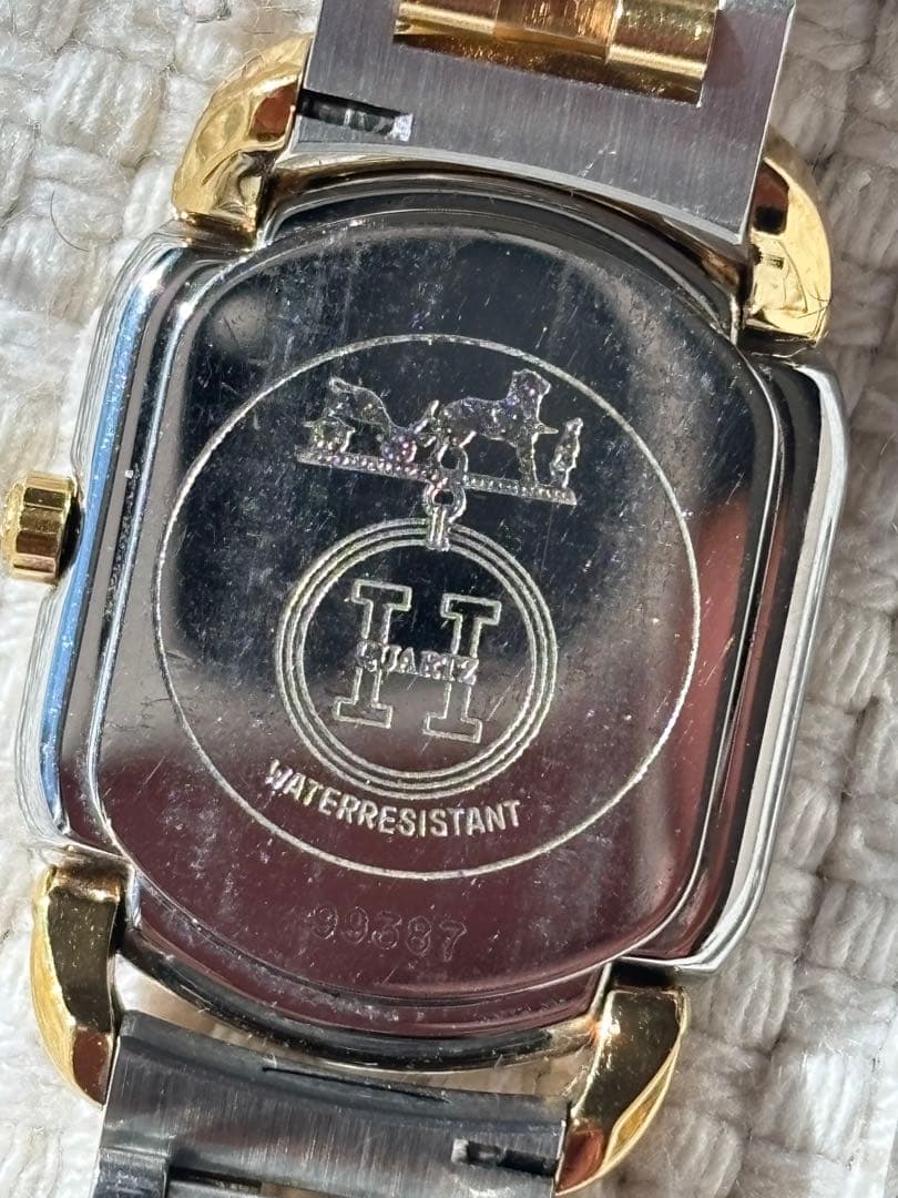 HERMES エルメス 腕時計 シルバー/ゴールド(長年放置で動かない状態)