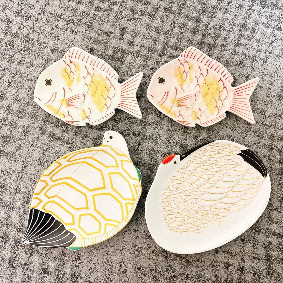 有田焼　幸楽窯　松葉形前菜皿　銘々皿　小皿　8点　1組限定セット