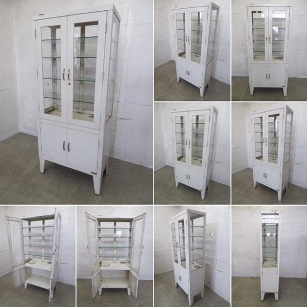 ヴィンテージ/シャビー■ケビント■医療棚/薬棚インダストリアル■店舗什器