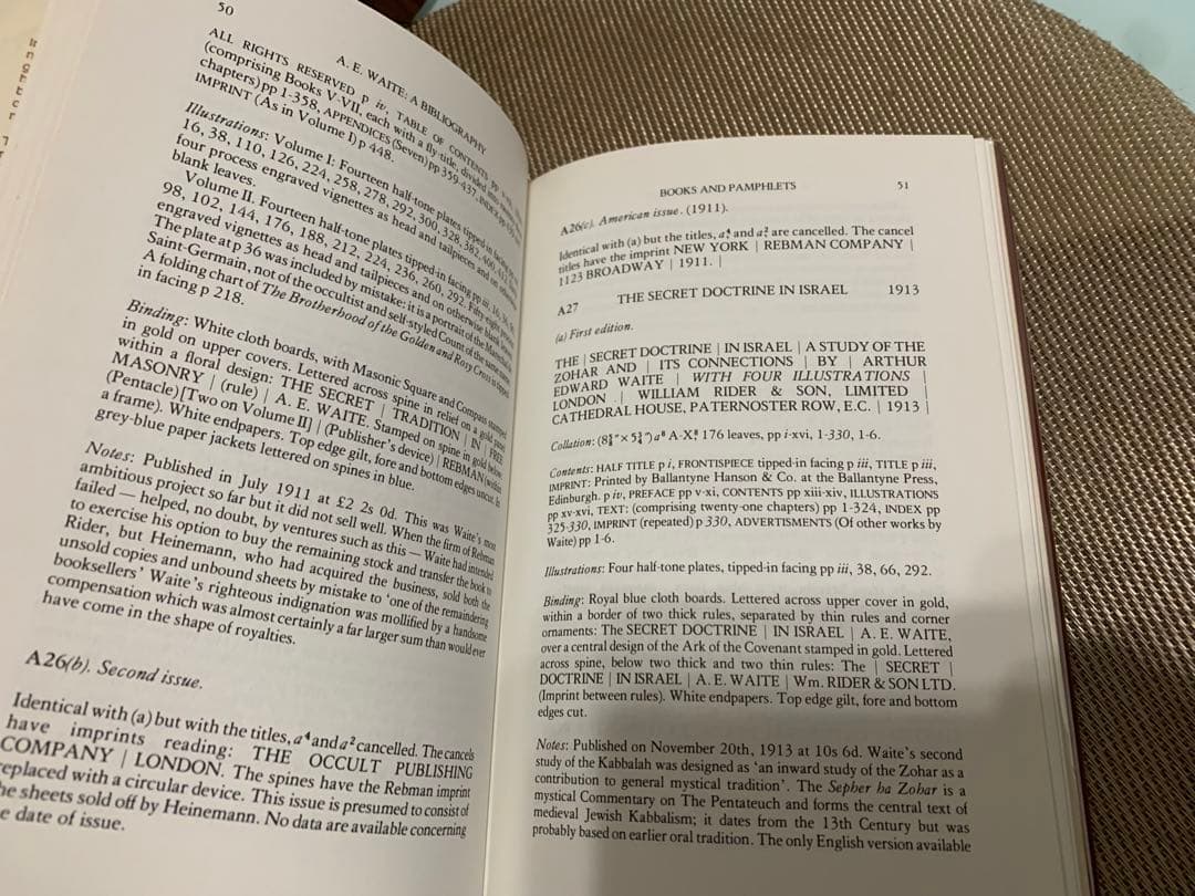 希少A.E. Waite A Bibliography R.A. Gilbert