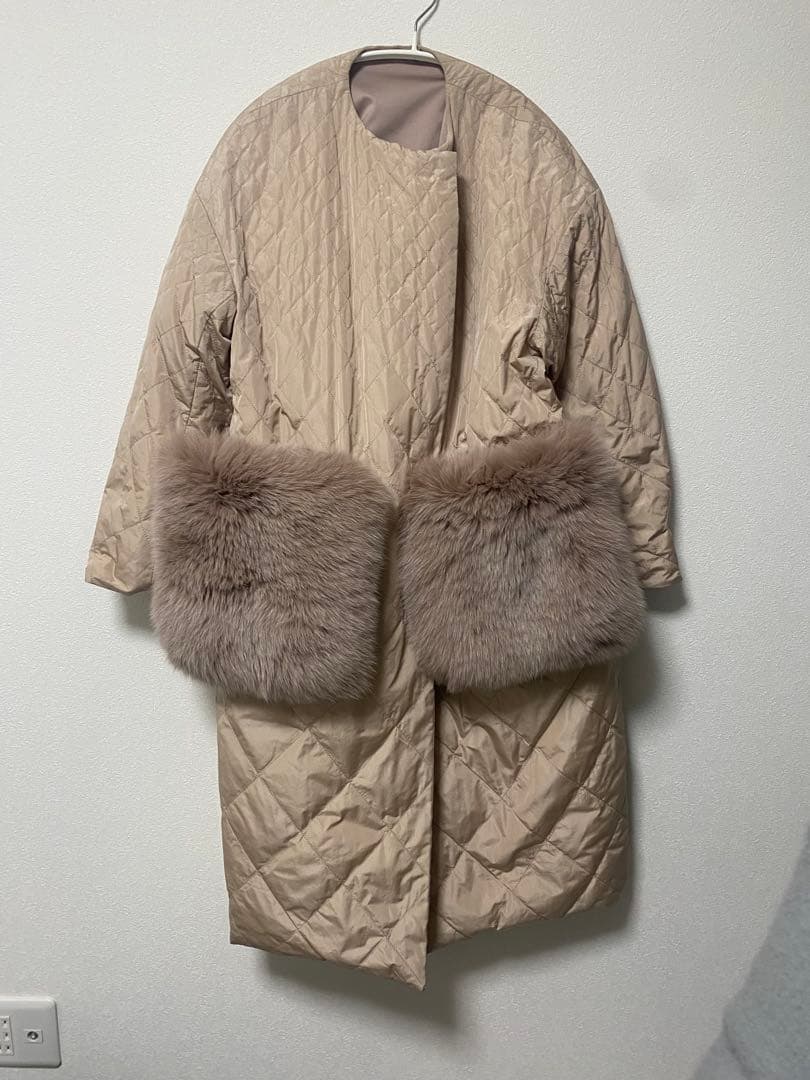 Drawer ファー　キルティング　ダウン　コート