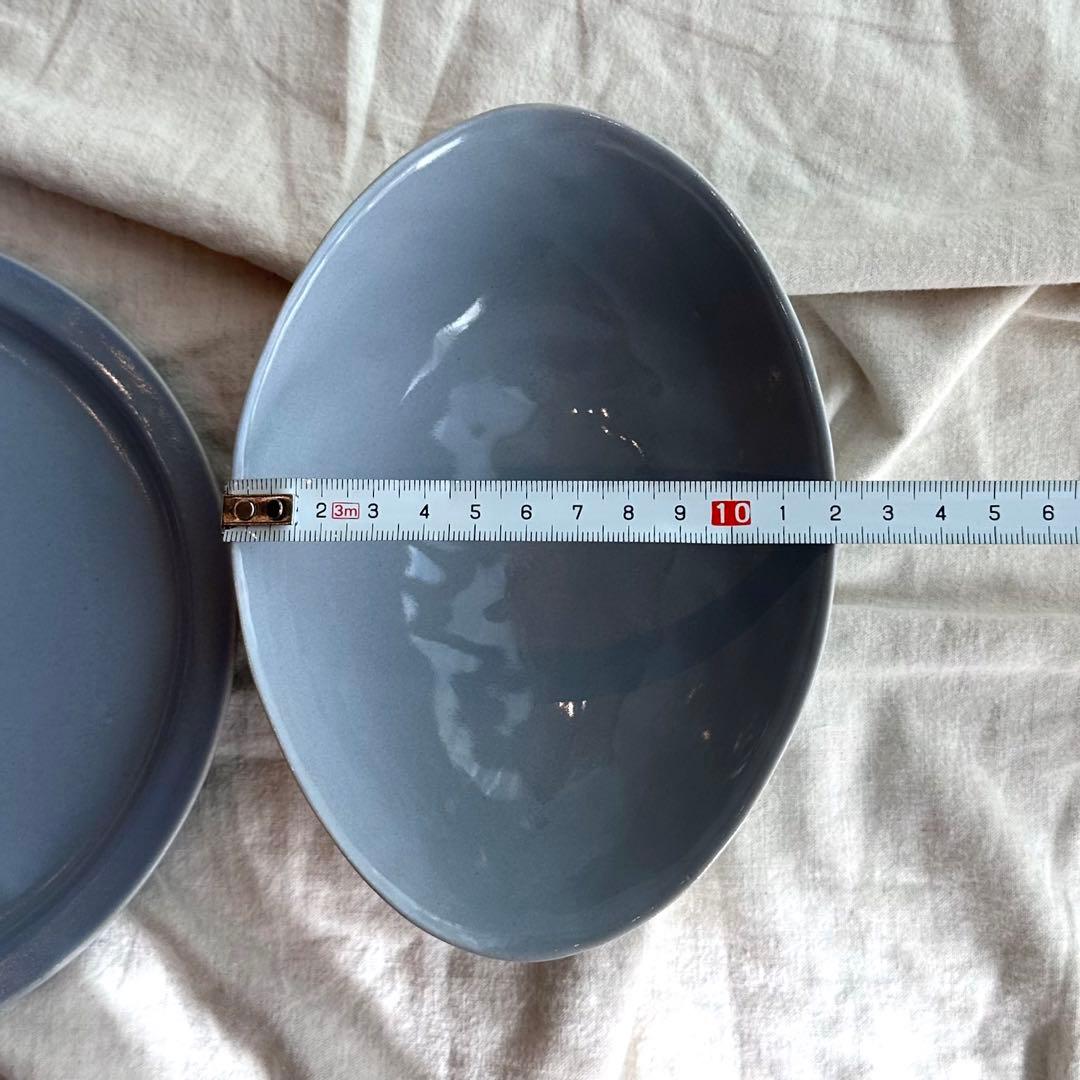 新品未使用！田中直純さんブルーグレーのプレートとボウルのセット