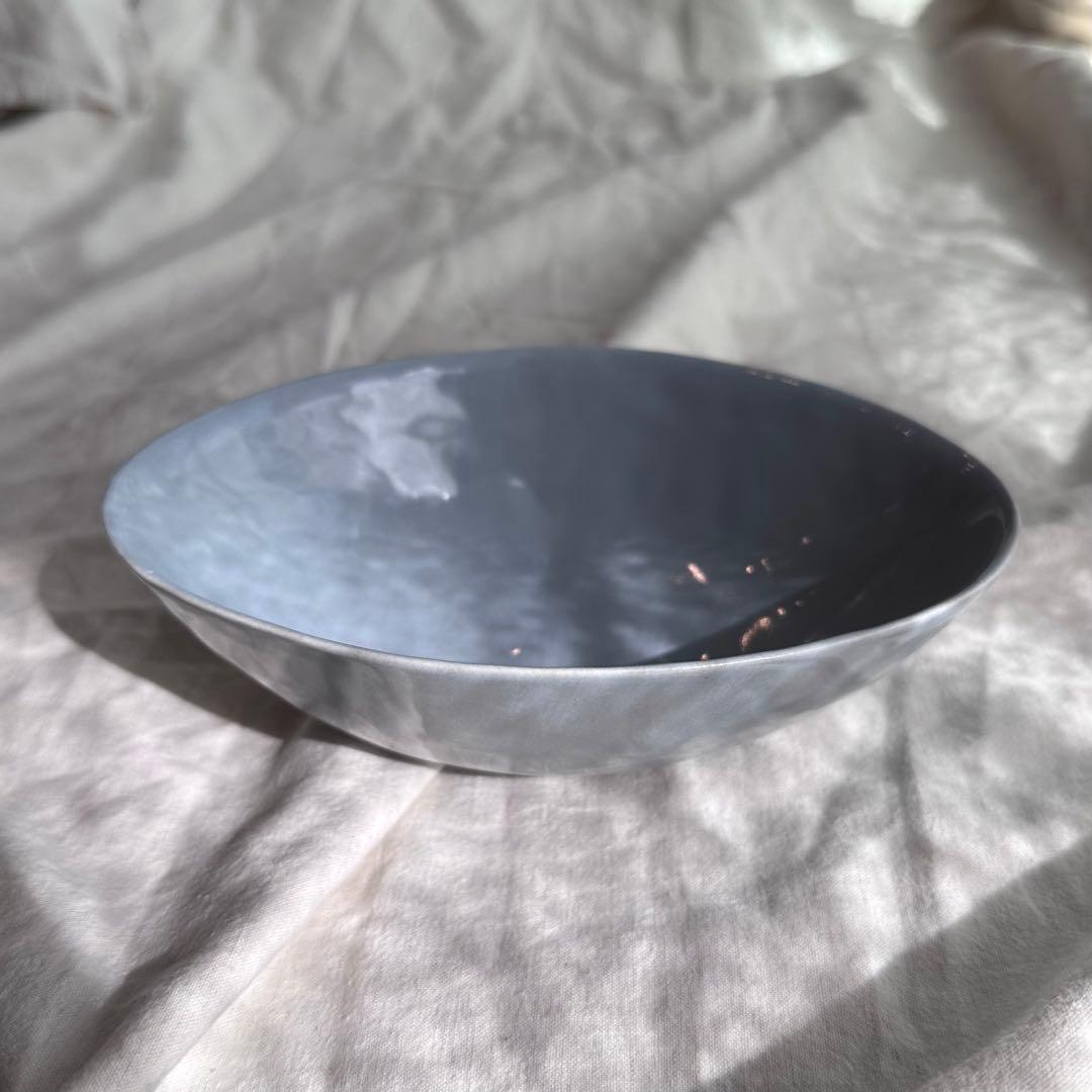 新品未使用！田中直純さんブルーグレーのプレートとボウルのセット