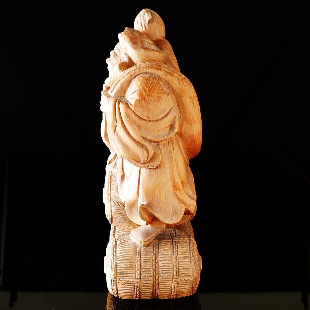 木彫 大黒天像 仏像 東洋彫刻 仏教美術 七福神 縁起物 置物 高さ54㎝