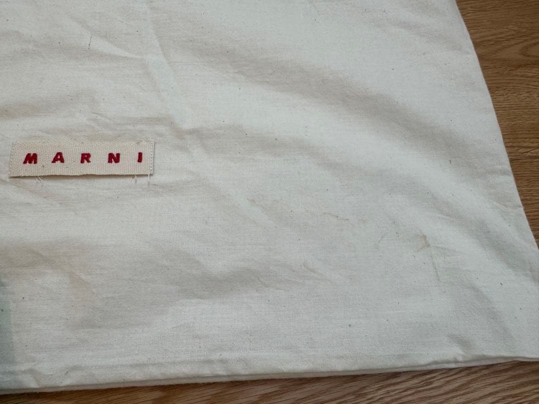 MARNI ストライプ かごバッグ 保存袋付き