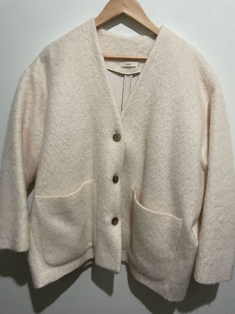 ウールモヘアシャギージャケット　ベビーピンク