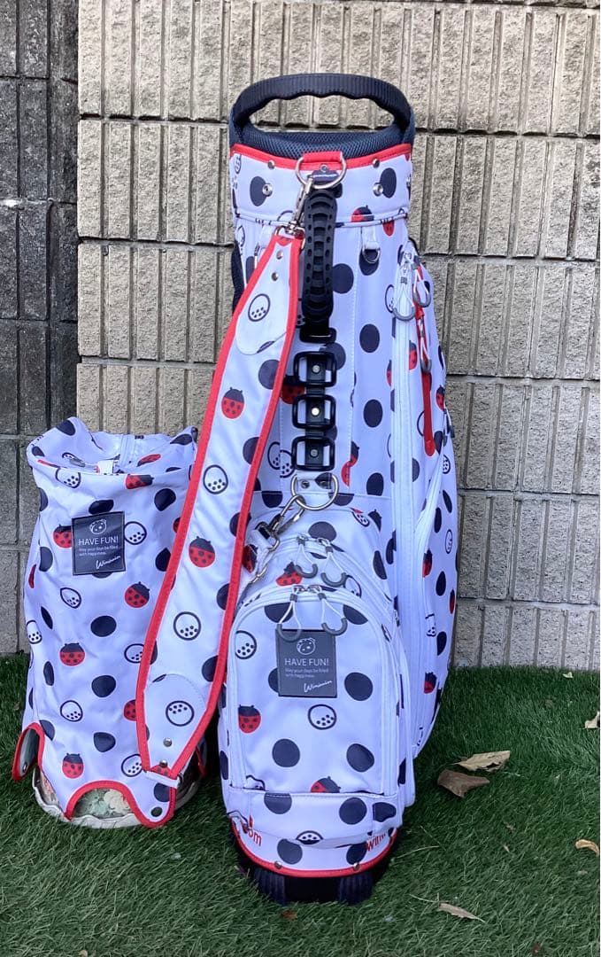 Winwin ウィンウィンスタイル水玉模様スタンドキャディバッグ
