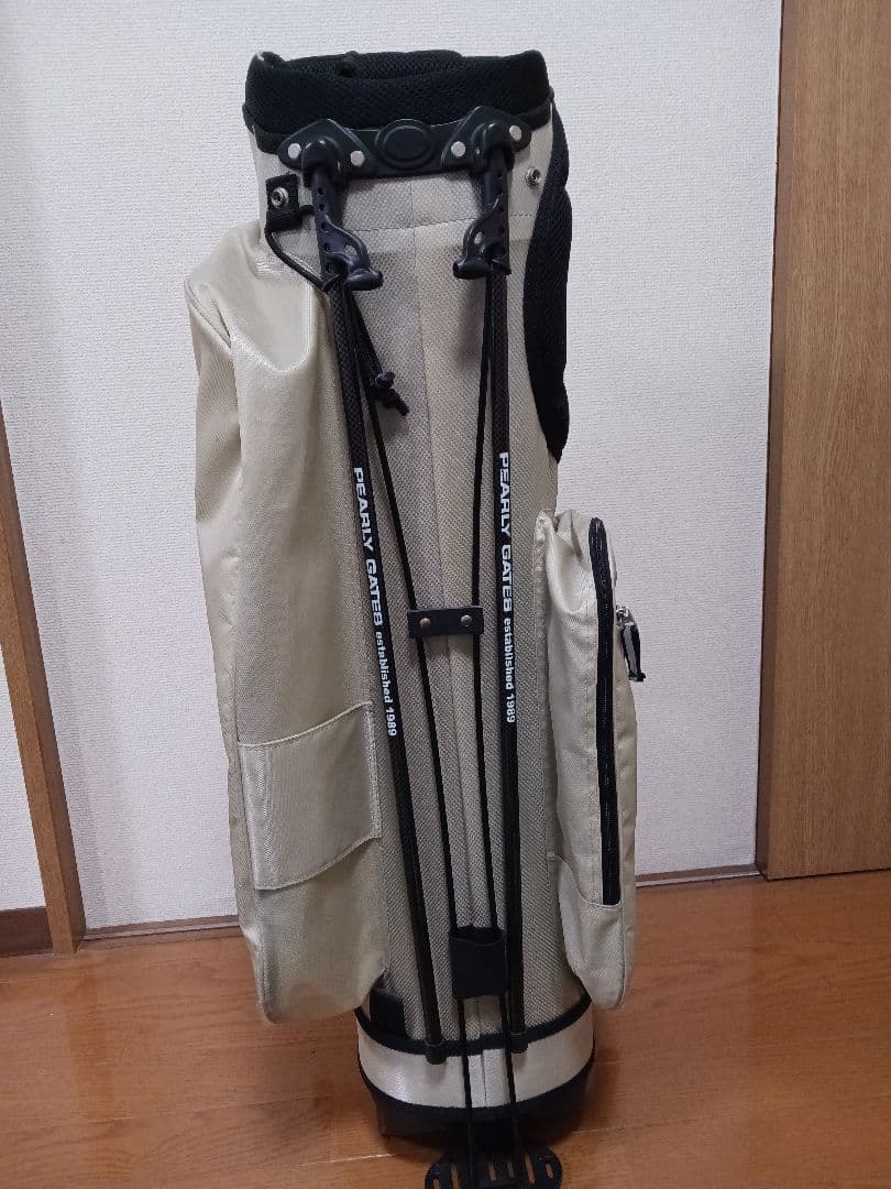 PEARLY GATES スタンドキャディバッグ ベージュ中古