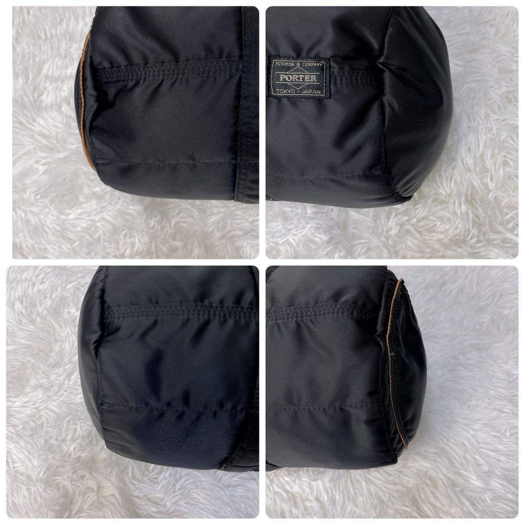 【美品】PORTER ダッフルバッグ Lボストン 筒型 タンカー 黒 吉田カバン