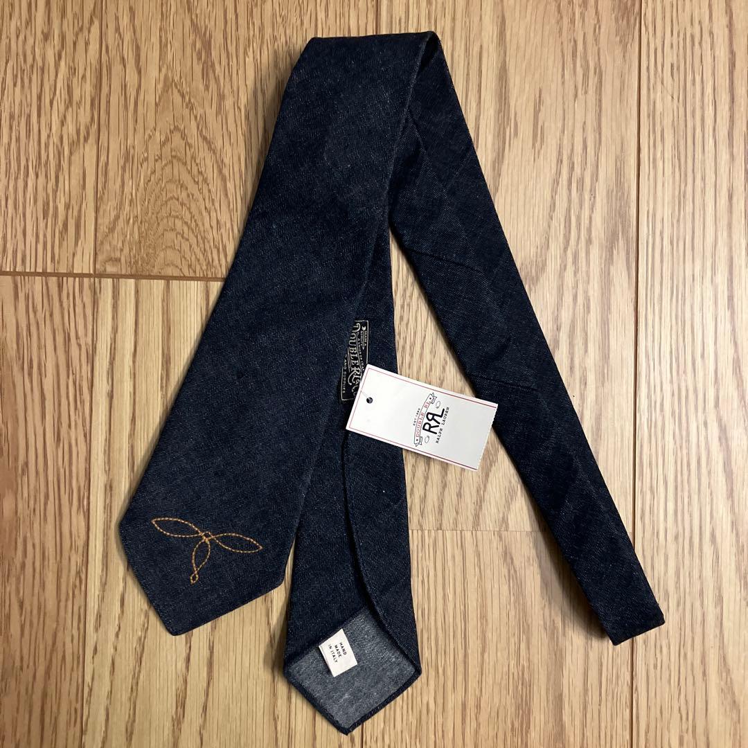 デッドストック RRL インディゴ デニム ネクタイ ダブルアールエル