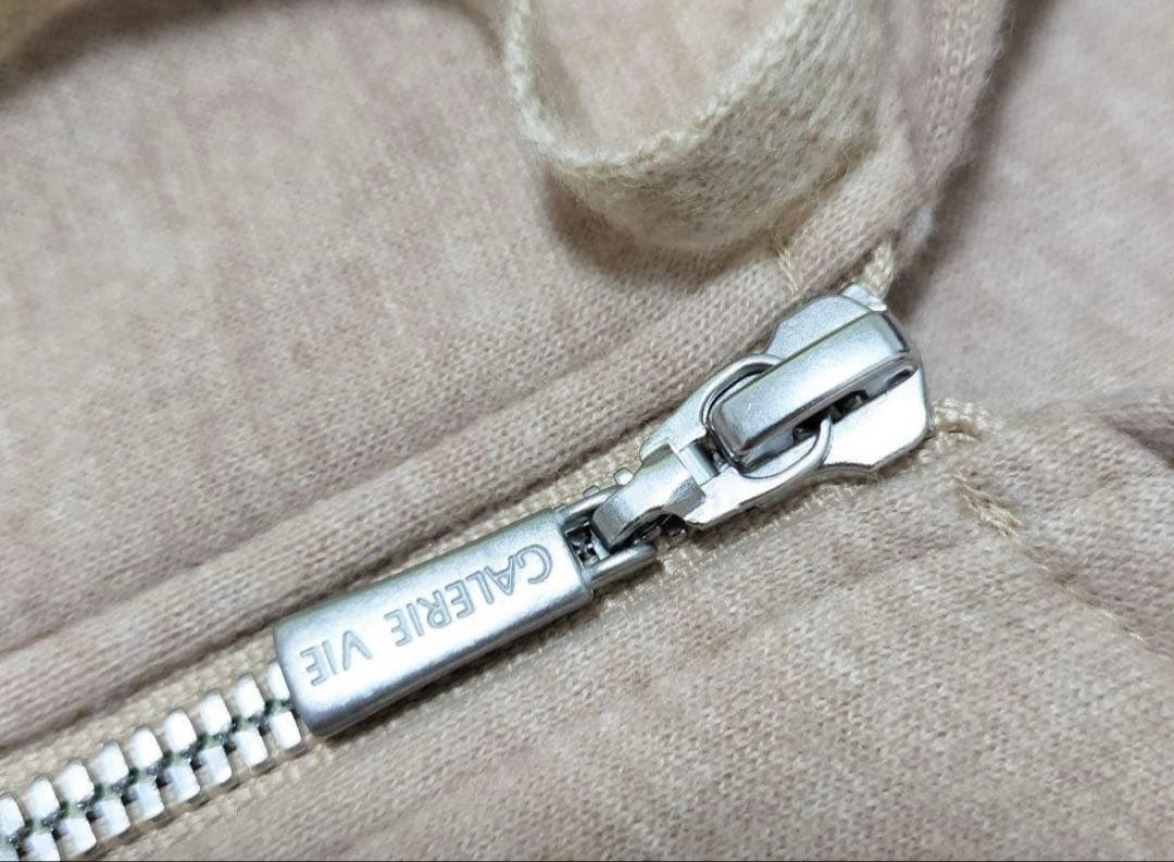 ウールナイロンミルド フーデッドジップアップコート¥55,000