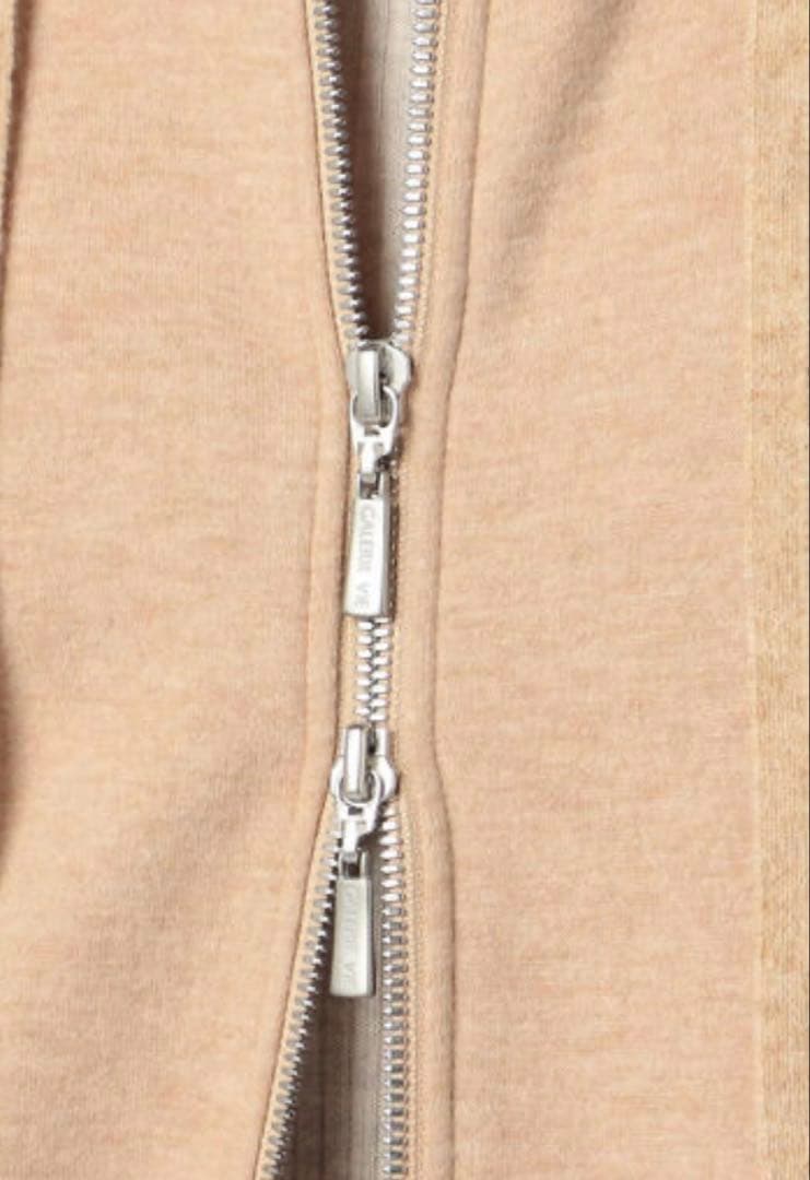 ウールナイロンミルド フーデッドジップアップコート¥55,000