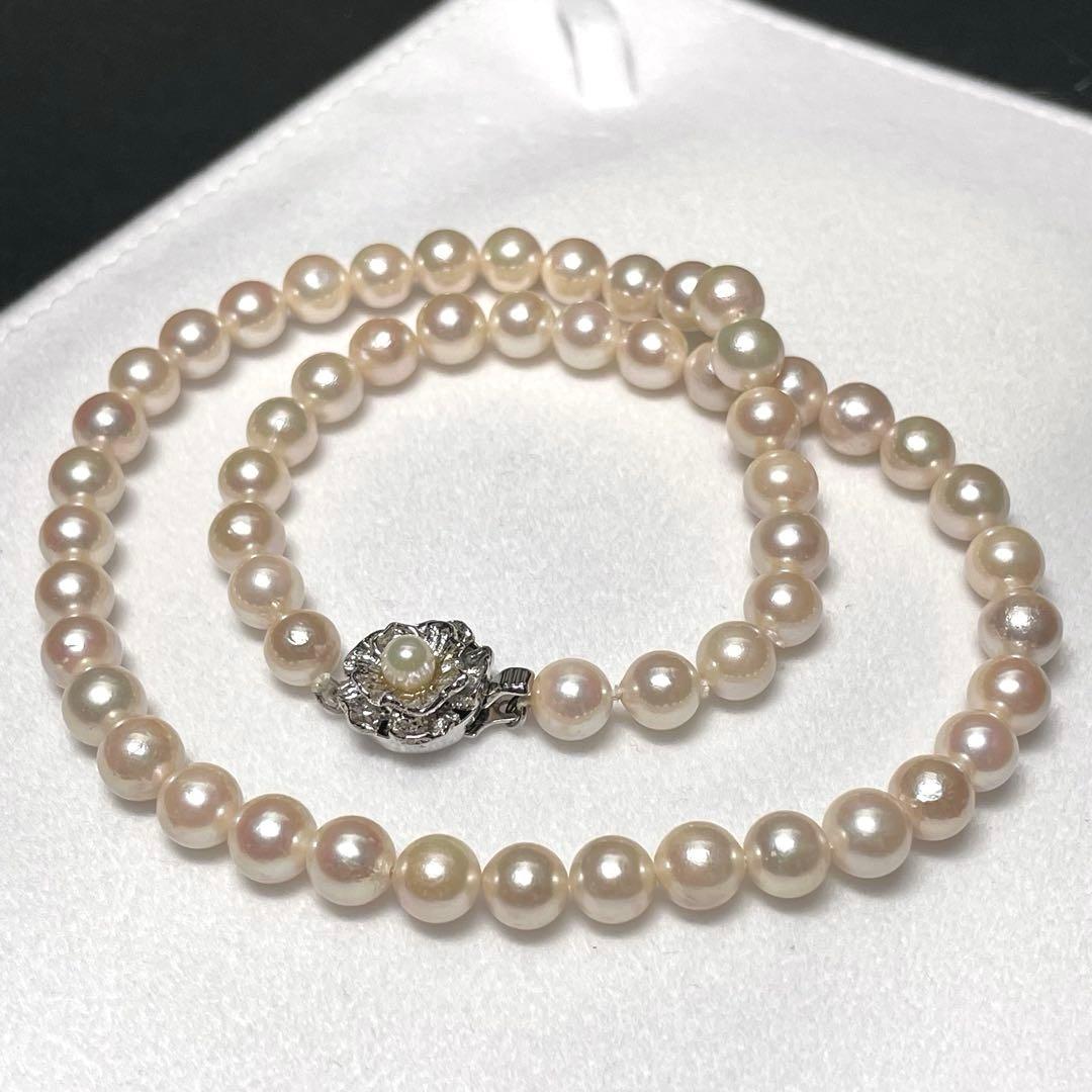 【テリ強】7.0-7.4mm あこや本真珠 ネックレス