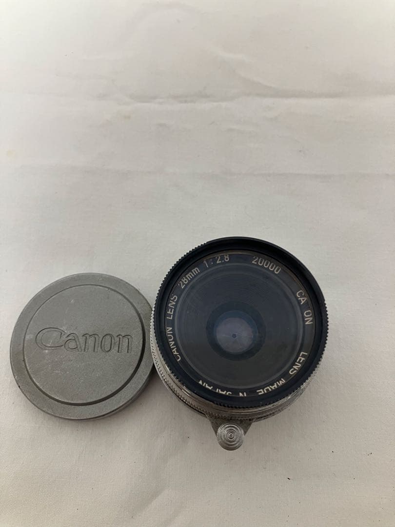 オ*ン様 キャノン 28mm F2.8 ライカLマウントレンズ 純正メタルキャッ