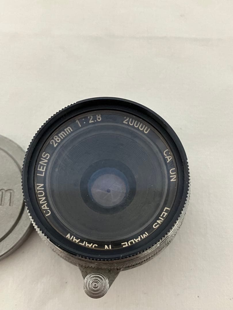 オ*ン様 キャノン 28mm F2.8 ライカLマウントレンズ 純正メタルキャッ