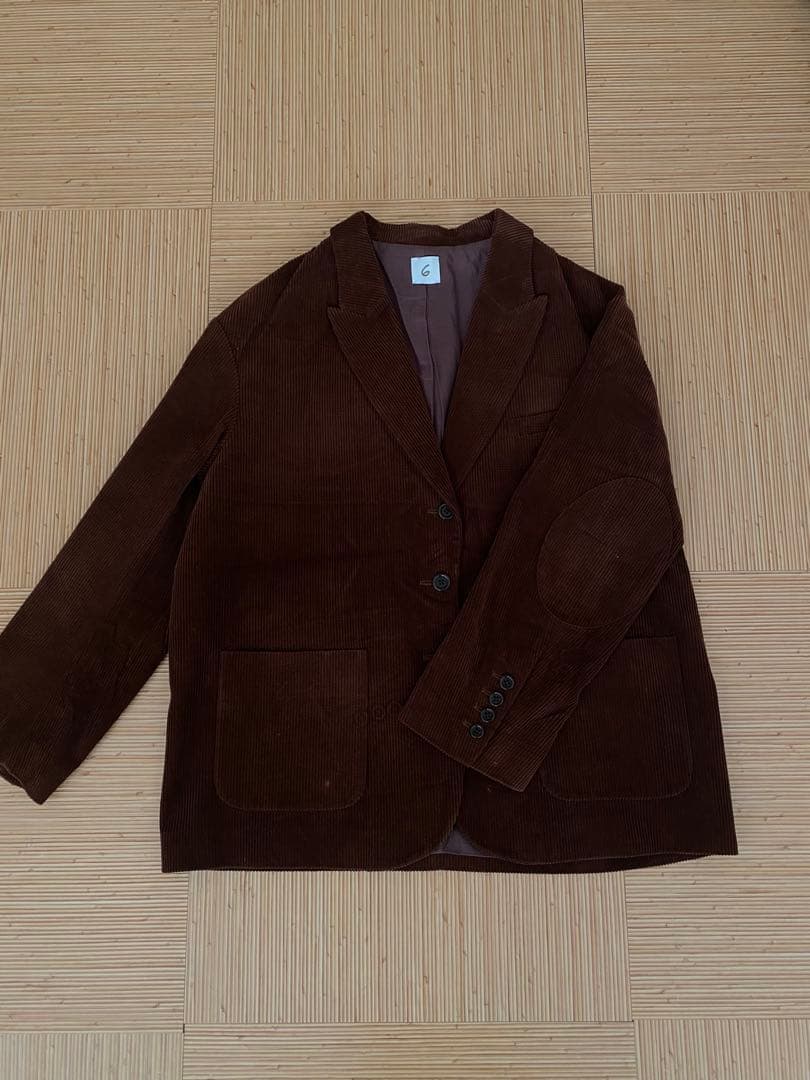 roku 6 ジャケット　コーディロイ　ブラウン