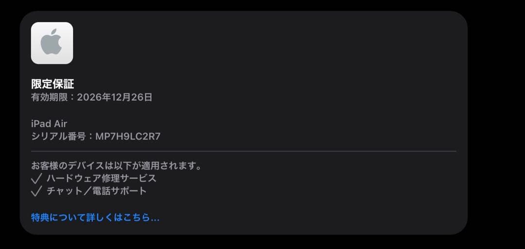 iPad Air M3 128GB Wi-Fiスペースグレイ