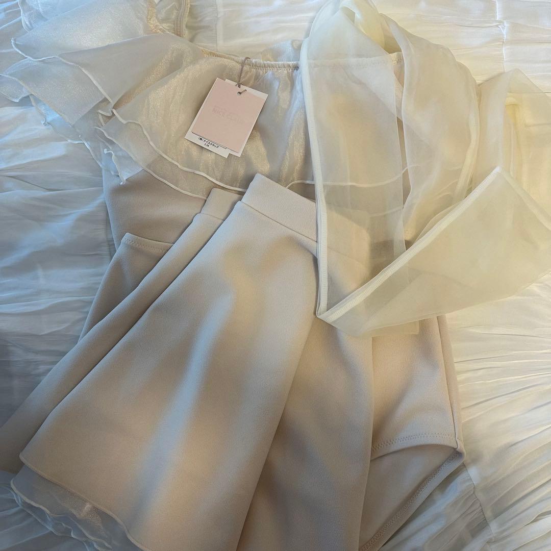 ナイスクラップ 肩リボンワンショル(3点セット)