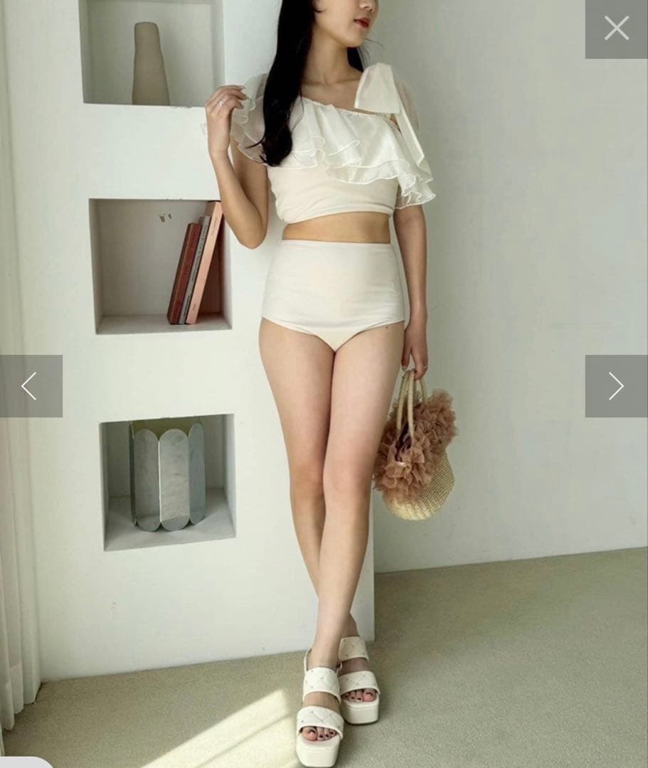 ナイスクラップ 肩リボンワンショル(3点セット)