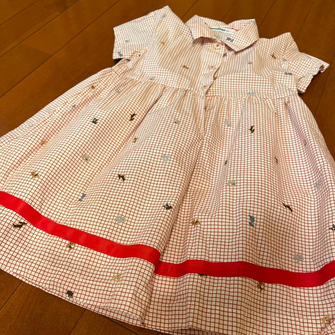 【完売品】ファミリア　半袖ワンピース　100cm