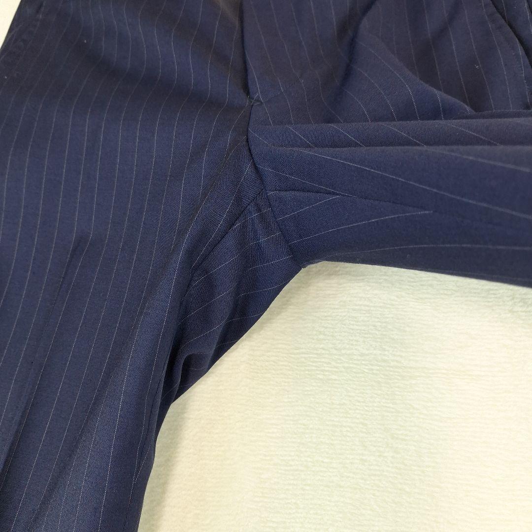 美品✨タケオキクチ　ビジネススーツセットアップ　ネイビーストライプ　S