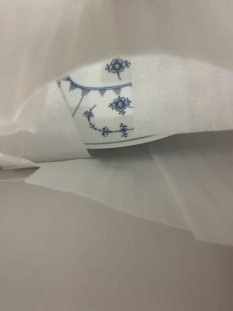 美品3点セット  オーバル皿ブルーフルーテッド食器