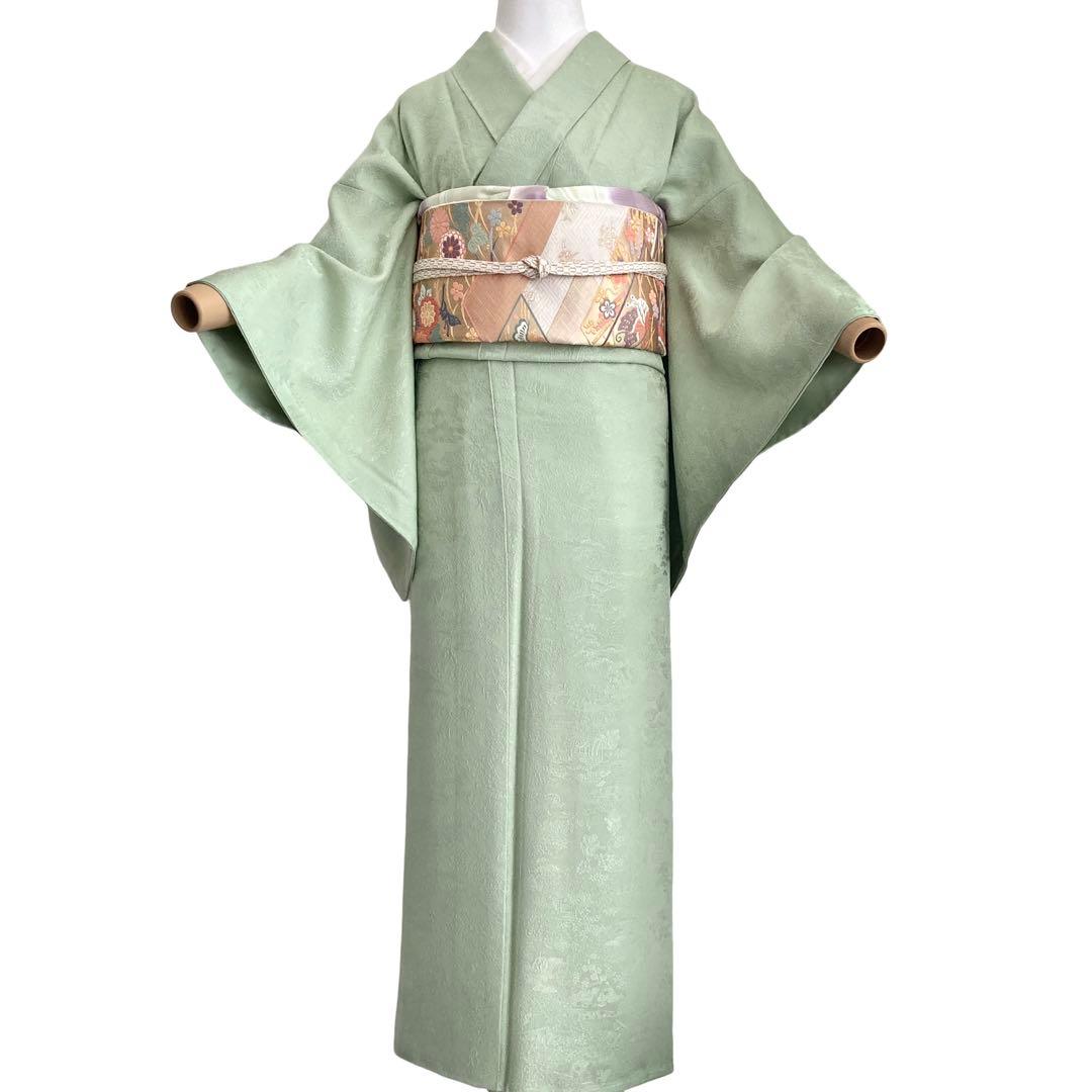 淡緑色 色無地×袋帯おまけ セット 礼装 七五三 入学式 NO56 NO22