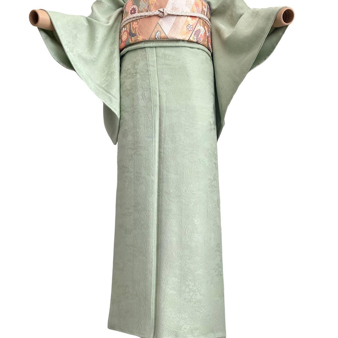 淡緑色 色無地×袋帯おまけ セット 礼装 七五三 入学式 NO56 NO22
