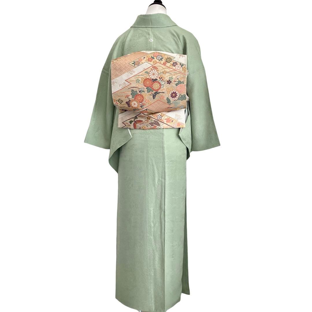 淡緑色 色無地×袋帯おまけ セット 礼装 七五三 入学式 NO56 NO22
