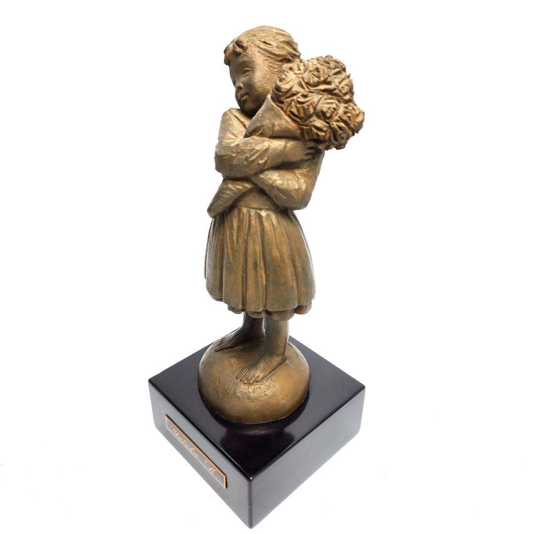 ブロンズ像 花束 加藤豊作品 ヴィンテージ